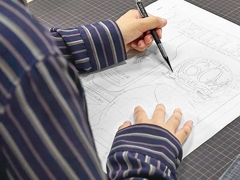 Sketching ideas on paper