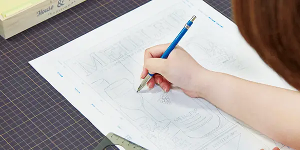 Packaging structural design sketches